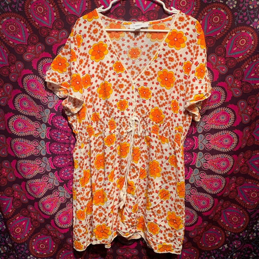 Forever 21 70’s cover up/ dress